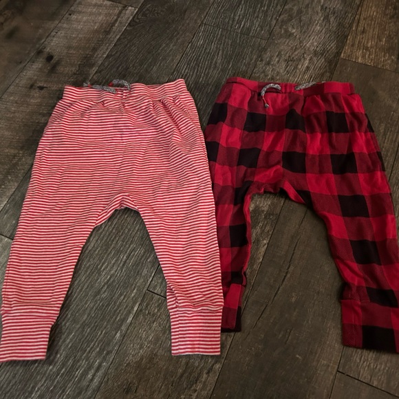 Joe Fresh 12-18 months baby pants buffalo plaid and stripes 2 pack - Picture 1 of 4